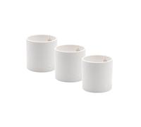 KalaMitica - Set di 3 cilindri magnetici da 6,5 cm - bianco - Contenitori portaoggetti o portavasi con forte magnete per lavagne magnetiche