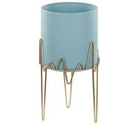KALANDRA Vaso per piante rialzato 19 cm Metallo Azzurro