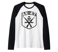 Kalashnikov AK-47 Teschio Maglia con Maniche Raglan