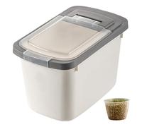 Kalastussaari Contenitore di riso ermetico da 20 libbre, bidone di conservazione della farina a flip trasparente con tazza di misurazione, distributore di coglioni larghe per la dispensa da cucina