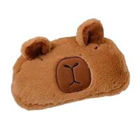 Kalastussaari Custodia a matita Capybara Fluffy, Capybara Brown Big Eyes Pencil Porta Porta con cerniera, simpatico borsa per la penna per ragazzi e ragazze regalo