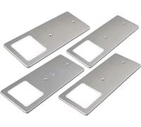 kalb | Faretto LED da incasso da 5 W - Lampada da cucina molto piatta con funzione touch, faretto da incasso, a scelta, set da 4 pezzi, bianco caldo