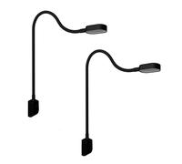 Kalb I Ilios LED lampada da comodino/lettura con USB-C, montaggio a parete e ad angolo, braccio flessibile, dimmerabile (Set di 2 nero)