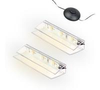 kalb | Illuminazione LED per bordi in vetro Ambilux Clip trasparente 3000 K 5000 K 1-10 set 4-10 mm interruttore a pedale in vetro espandibile per dimmer/controller