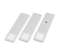 Kalb | Lampada da incasso a LED Solid2, grigio argento con interruttore, 3 W, 4000 K, bianco neutro, adattatore 3 vie, lunghezza cavo 200 cm, scelta: set da 3 pezzi, bianco neutro