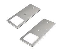 kalb | LED luci sottopensile argento 5W- luce da cucina molto piatta, selezione:Set di 2 bianco caldo