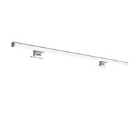 Kalb Lumenia, lampada LED per specchio da bagno, 100 cm, IP44, cromato, montaggio a specchio e armadio, risparmio energetico, antiriflesso, 230 VAC, piedi di montaggio extra stabile (bianco)