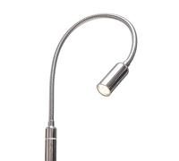 kalb Material für Möbel Lampada da letto a LED da 3W dimmerabile Lampada da lettura Lampada da comodino Lampada da letto Lampada da lettura, selezione: SET da 1 pezzo, cromato