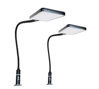 kalb Material für Möbel Lampada da letto a LED da 4W Lampada da lettura Lampada flessibile Lampada da comodino Lampada da letto Lampada da lettura, selezione: SET da 2 pezzi, colore nero