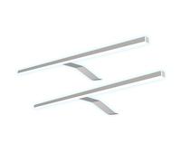 kalb Material für Möbel Set di 2 lampade LED per armadio, 600 mm, colore: bianco neutro grigio argento i efficienza energetica
