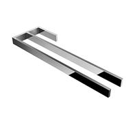 kalb | Portasciugamani Jörn con due aste per lavabo, cromato, alluminio, lunghezza: 400 mm, altezza: 25 mm, profondità: 120 mm