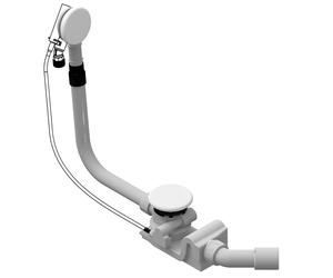 KALDEWEI CENTRO DUO & ELLIPSO DUO set scarico e troppopieno con funzione di riempimento KA 4041 set completo, 687772100001, KA 4041 CENTRO DUO & ELLIPSO DUO; CENTRO DUO; ELLIPSO DUO bianco [Rubinetter