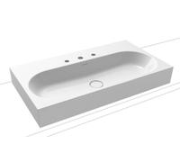 Kaldewei Centro Lavabo à poser 3058 900x500x120 mm, 903106033001, 903106033001, Versione: con 3 fori per rubinetto