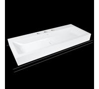 Lavabo Sospeso Kaldewei Cono doppio sospeso senza troppopieno e riempimento 3 fori per rubinetto