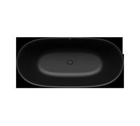 Kaldewei Meisterstück Oyo Duo, vasca freestanding, 1630x770 mm, con troppopieno, 20504353, Colorazione: nero opaco 100