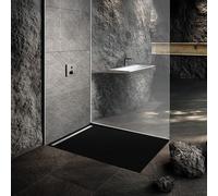 Piastrella per doccia Kaldewei Nexsys, a filo pavimento, 90x120 cm, 41184630, Colorazione: Nero opaco