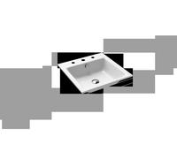 Kaldewei PURO lavabo à encastrer 3150 460x460x14 mm, 900006033001, 900006033001, Versione: con 3 fori per rubinetto