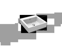 Kaldewei Puro Lavabo da appoggio 3156 460x460x460x120 mm, Versione: Senza foro per rubinetto
