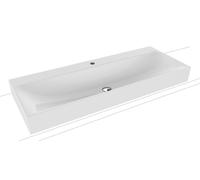 KALDEWEI SILENIO Lavabo à poser SILENIO 3049 1200x460x120 mm, 906406303001, 906406303001, Versione: 1x1 foro per rubinetto senza sfioratore
