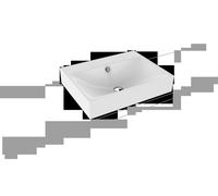 Kaldewei Silenio Lavabo da appoggio 3042 600x460x120 mm, Versione: senza foro per rubinetto con troppopieno