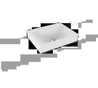 Kaldewei Silenio Lavabo da appoggio 3042 600x460x120 mm, Versione: senza foro per rubinetto senza troppopieno