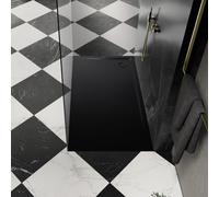 Kaldewei SUPERPLAN 1860-5, Receveurs de douche avec support de baignoire extra-plat, 140x100cm, 386047980676, 386047980676, Colorazione: Nero opaco