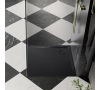 Kaldewei SUPERPLAN 1865-5, Receveurs de douche avec support de receveur extra-plat, 120x120cm, 386547983676, 386547983676, Colorazione: Nero opaco 100 con effetto perlato