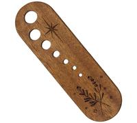 Kale Stripper Tool - Wooden Kitchen Cooking Peeler, Green Leafy Vegetable Stemmer with Multiple Graded Opening Sizes, Natural Deleafing Manual, Ideal for Home Kitchen Apartment Cooking