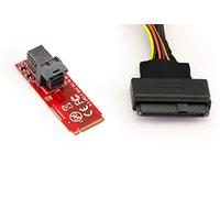 KALEA-INFORMATIQUE Adattatore da U2 68Pin SFF-8639 a M2 PCIe M Key con cavo Mini SAS da 1 m SFF-8643. Per il montaggio di un'unità SSD U.2 su una porta M.2