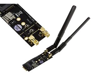 KALEA-INFORMATIQUE Adattatore Extender M2 Bkey + SIM a M.2 B Key per scheda modulo 3G 4G 5G, con 2 antenne