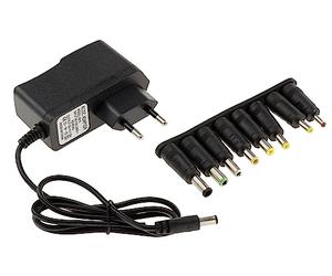 KALEA-INFORMATIQUE Alimentatore esterno da 220V a 9V DC 1,5A fornito con 8 cappucci terminali adattabili. Sostituisce un alimentatore da 9V 0,25A 0,5A 0,75A 1A 1,25A 1,5A