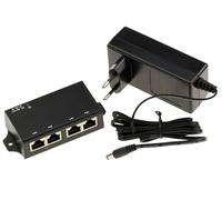 KALEA-INFORMATIQUE Alimentatore Power Injector Power Over Ethernet 2 Porte 30W Compatibile PoE IEEE802.3af e PoE+ IEEE802.3at fornito con un alimentatore da 52V 1,25A.