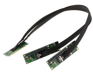 KALEA-INFORMATIQUE Cavo di prolunga duplicatore Riser PCIe Gen 4.0 x16 verso biforcazione 2 porte x8 velocità 32 GB/s in Gen4