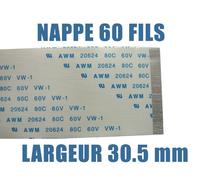 KALEA INFORMATIQUE - Cavo Piatto Flessibile a Nastro 60 Fili, 150 mm, Lunghezza 30 mm, Larghezza per Elettronica e/o informatica (connettori ZIF Filo-Scheda) AWM Tipo FPC