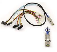 KALEA-INFORMATIQUE Cavo SAS MiniSAS da SFF-8088 a SFF-8482. Lunghezza 1M, Mini-SAS esterno a 26 pin SFF8088, SAS interno a 29 pin SFF8482.