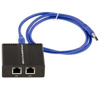 KALEA-INFORMATIQUE Cavo USB 3.0 verso 2 porte RJ45 LAN GIGABIT ETHERNET 10 100 1000 con doppio chipset ASIX AX88179