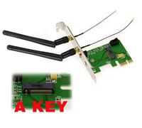 KALEA-INFORMATIQUE Controller PCIe per scheda M.2 (M2 NGFF A Key) compatibile con WIFI e/o BLUETOOTH Intel AC 3160NGW, AC 3168NGW, AC 7260NGW, AC 7265NGW, AC 8260NGW,AC 8265NGW