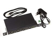 KALEA-INFORMATIQUE Convertitore industriale da USB a 4 PORTI COM RS232 DB9 con contenitore metallico montabile a rack.