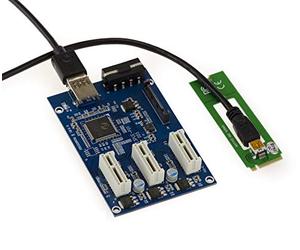 KALEA-INFORMATIQUE Estensione dell'adattatore riser per slot M2 PCIe NVMe M Key a 3 x1 PCIe.