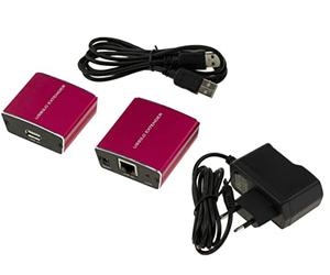 KALEA-INFORMATIQUE Estensore per porta USB 2.0, portata 100M, con alimentazione esterna. Per estendere la comunicazione USB con cavi RJ45.
