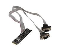 KALEA-INFORMATIQUE M.2. 2 schede seriali RS422 RS485 COM DB9 per porta M2 PCIe, chiave M o B+M. Chipset di tipo industriale SUN2410