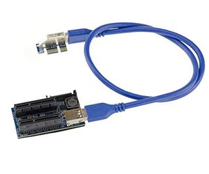 KALEA-INFORMATIQUE Piastra di espansione per convertire una porta PCI Express x1 in 2 porte PCIe x4 con chipset ASM1182e