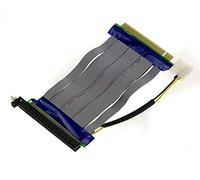 KALEA-INFORMATIQUE Piastra di estensione di tipo riser per porta PCI Express x16 a porta PCIe x16, lunga 195 mm, e connettore di alimentazione