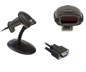 KALEA-INFORMATIQUE Scanner laser portatile per codici a barre. Con portale a mani libere, connessione seriale RS232 DB9. Per EAN, Codice 39, Codabar, Codice 128 ecc...