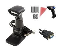 KALEA-INFORMATIQUE Scanner portatile per codici a barre di tipo EAN e codici 2D di tipo QR. Collegamento seriale COM RS232. Fornito con supporto, lampeggiamento automatico.