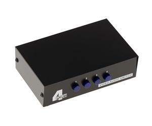 KALEA-INFORMATIQUE Scatola splitter AV di tipo switch per audio stereo e/o video RCA composito per instradare 1 ingresso a 4 uscite o 4 ingressi a 1 uscita