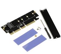 KALEA-INFORMATIQUE Scheda controller Adattatore PCIe x16 per SSD M2 NVMe Supporto PCIe Gen 3.0 Gen 4.0 e Gen 5.0