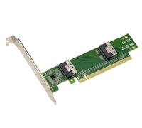 Scheda Controller Pcie 4.0 2 Porte Slim SAS SFF-8654 8i per SSD Nvme M2 M3 U2 U3