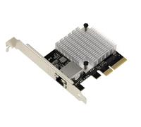 KALEA-INFORMATIQUE Scheda controller di rete PCIe 10 Gigabit ethernet 1 Port RJ45 10G con chipset AQUANTIA AQC107S-T1. Profilo basso e alto