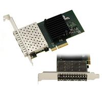 KALEA-INFORMATIQUE Scheda controller di rete PCIe SFP a 4 porte in fibra LC con chipset Intel I350AM4. Quad Gigabit Ethernet